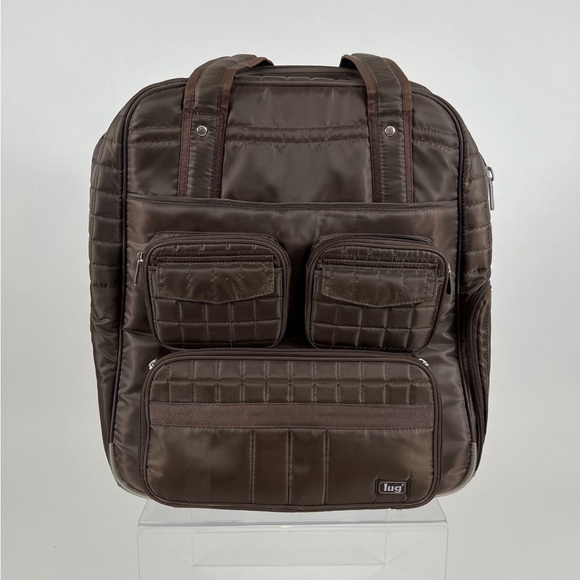 BROWN PLEATHER BAG - Picture 3 of 7